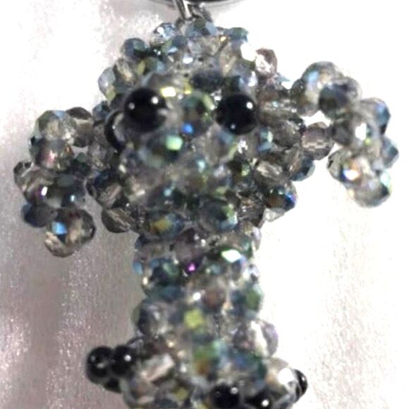 Crystal Bead Dog Keychain/Purse Charm - New Without Tags - Picture 2 of 8